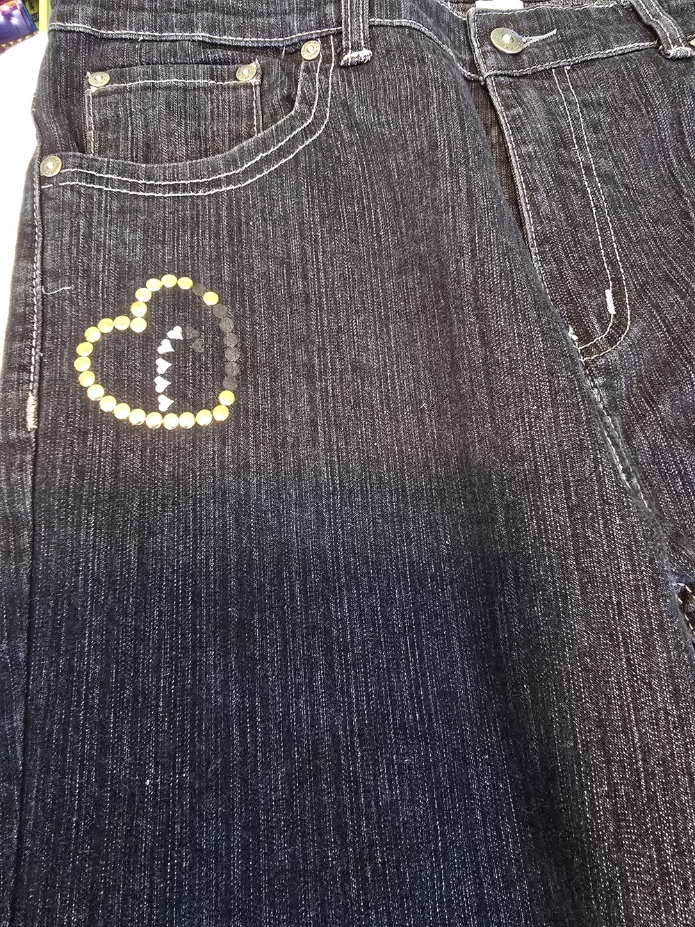 Women’s Dark Indigo Boot Cut Jeans with Embroidered Pocket - Picture 5 of 5